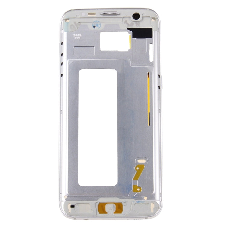 High-Quality Silver Front Housing LCD Frame Bezel Plate Replacement for Samsung Galaxy S7 Edge / G935