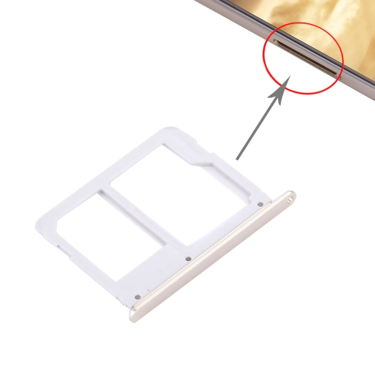 Gold SIM Card Tray + Micro SD Tray for Samsung Galaxy C7 / C7000 - High Quality Replacement Part