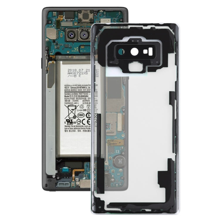 Transparent Battery Back Cover with Camera Lens Frame for Samsung Galaxy Note9 / N960D N960F Replacement