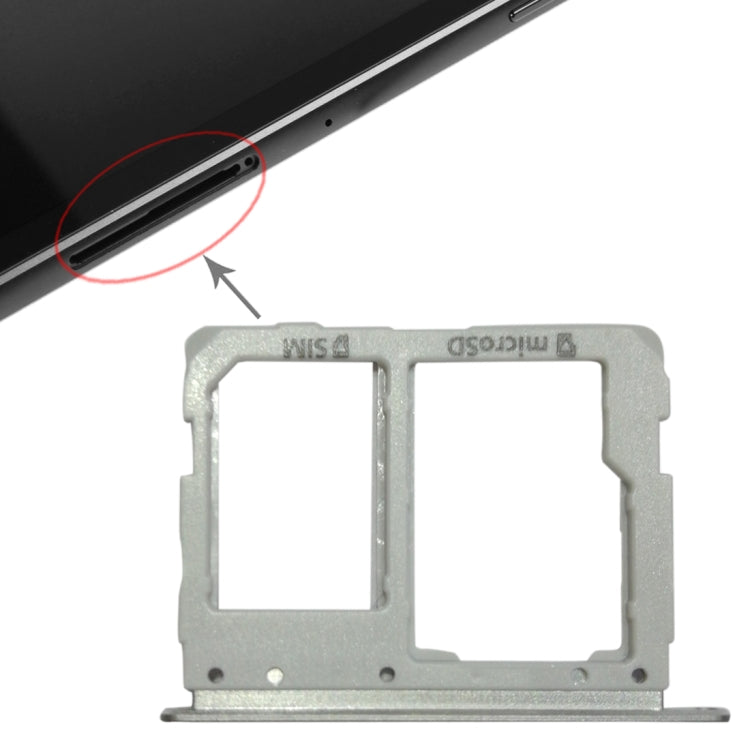 Silver SIM Card Tray + Micro SD Card Tray for Galaxy Tab S3 9.7 / T825 (3G Version) - Replacement Part