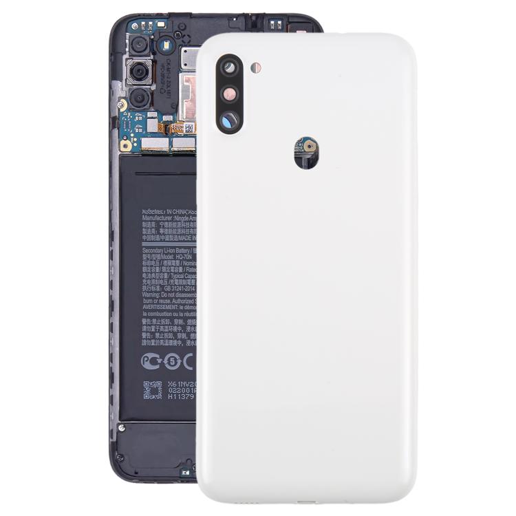 Samsung Galaxy A11 SM-A115F White Battery Back Cover with Camera Lens Frame - Replacement Part