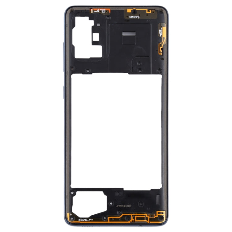 Black Middle Frame Bezel Plate Replacement for Samsung Galaxy A71 - Compatible & Checked Quality