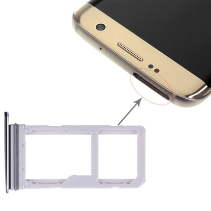 Black Dual SIM and Micro SD Card Tray for Samsung Galaxy S7 Edge - Replacement Part