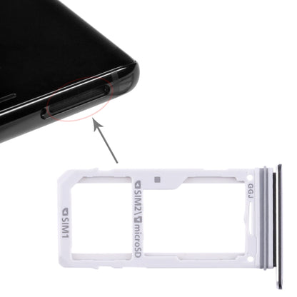 Black SIM Card Tray / Micro SD Card Tray for Samsung Galaxy Note 8 - Replacement Part