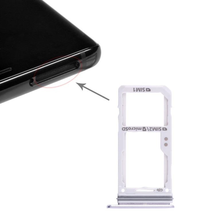 Grey SIM & Micro SD Card Tray for Samsung Galaxy Note 8 - Replacement Part, 2 SIM Slots