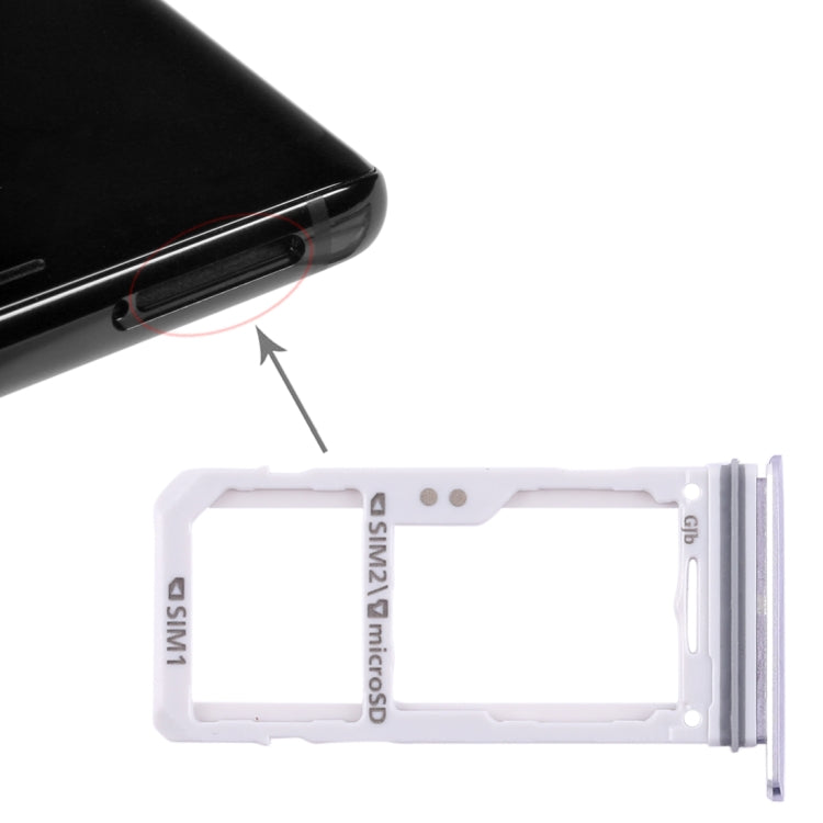 Grey SIM & Micro SD Card Tray for Samsung Galaxy Note 8 - Replacement Part, 2 SIM Slots