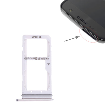 Gold SIM Card Tray / Micro SD Card Tray for Samsung Galaxy S7 - Dual SIM Replacement Part
