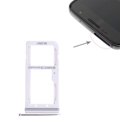 White Dual SIM & Micro SD Card Tray for Samsung Galaxy S7 - Replacement Part, Quality Checked