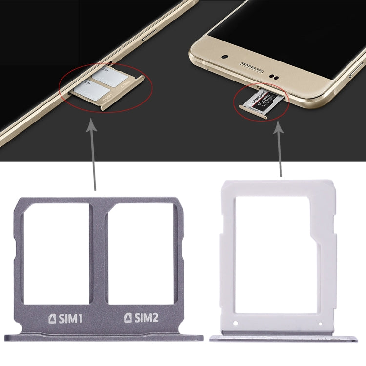 Black SIM & Micro SD Card Tray for Samsung Galaxy A9100 / A9 (2016) - Replacement Part