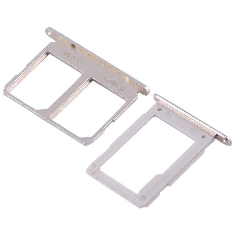 Gold SIM Card Tray & Micro SD Card Tray for Samsung Galaxy A9100 / A9 (2016) - 2 Slots Replacement
