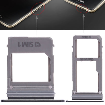 Black 2 SIM Card Tray & Micro SD Card Tray for Samsung Galaxy A520/A720 - Replacement Part