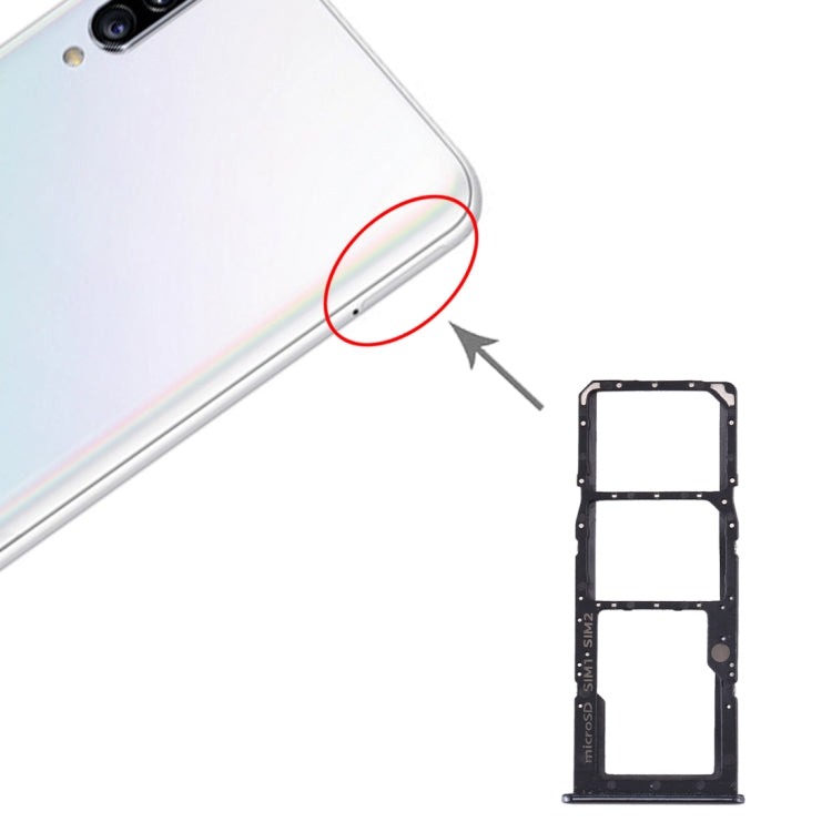 Samsung Galaxy A30s SIM Card Tray Set (Black) - Includes SIM Card & Micro SD Card Tray for Replacement