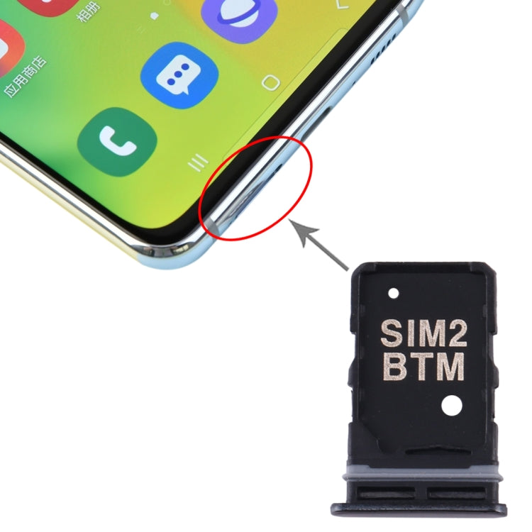 Samsung Galaxy A80 Black SIM Card Tray + Replacement SIM Card Tray - Perfect Fit, Professional Installation Recommended