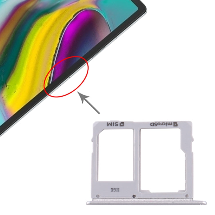 Samsung Galaxy Tab S5e SM-T725 Silver SIM Card Tray & Micro SD Card Tray Replacement Part
