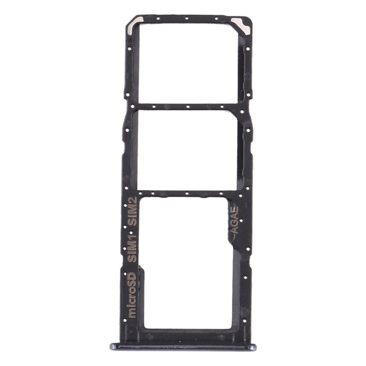Samsung Galaxy A71 SIM Card Tray + Micro SD Card Tray Replacement (Black) - Compatible Parts for Repair