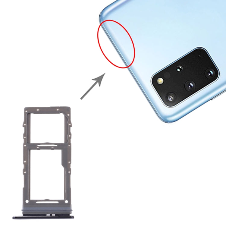 Samsung Galaxy S20+ / S20 Ultra SIM & Micro SD Card Tray (Black) - Replacement Part, Fully Compatible