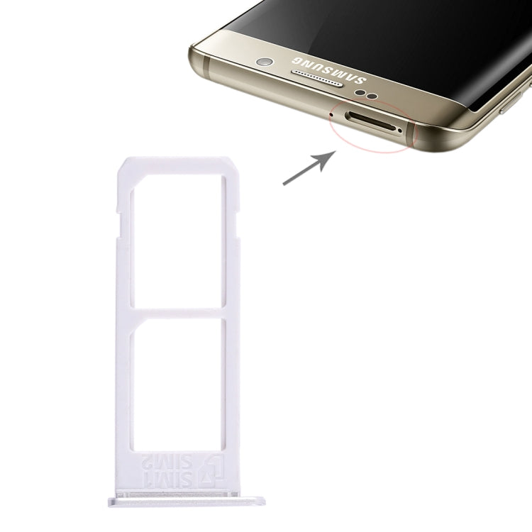 Silver SIM Card Tray for Samsung Galaxy S6 Edge Plus / S6 Edge+ (G9280) - Replacement Part