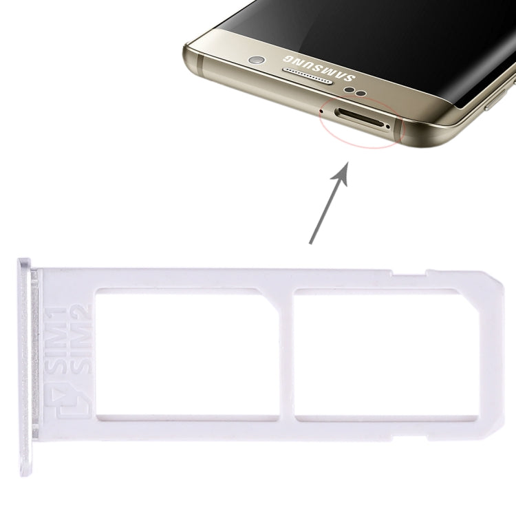 Silver SIM Card Tray for Samsung Galaxy S6 Edge Plus / S6 Edge+ (G9280) - Replacement Part