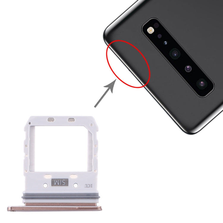 Gold SIM Card Tray for Samsung Galaxy S10 5G - Replacement Part, Fully Compatible & Tested