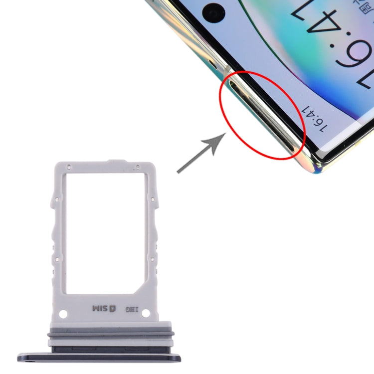Samsung Galaxy Note10+ 5G SIM Card Tray Replacement - Black, Perfect Fit & Quality Checked
