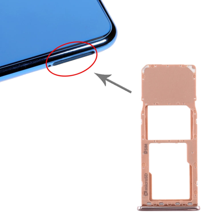 Gold SIM Card Tray & Micro SD Card Tray for Samsung Galaxy A7 (2018) / A750F - Replacement Part