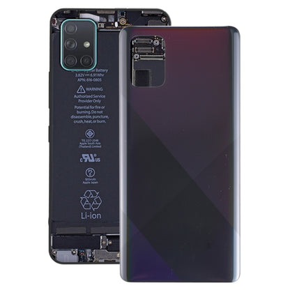 Original Black Battery Back Cover Replacement for Samsung Galaxy A71 - Professional Installation Recommended