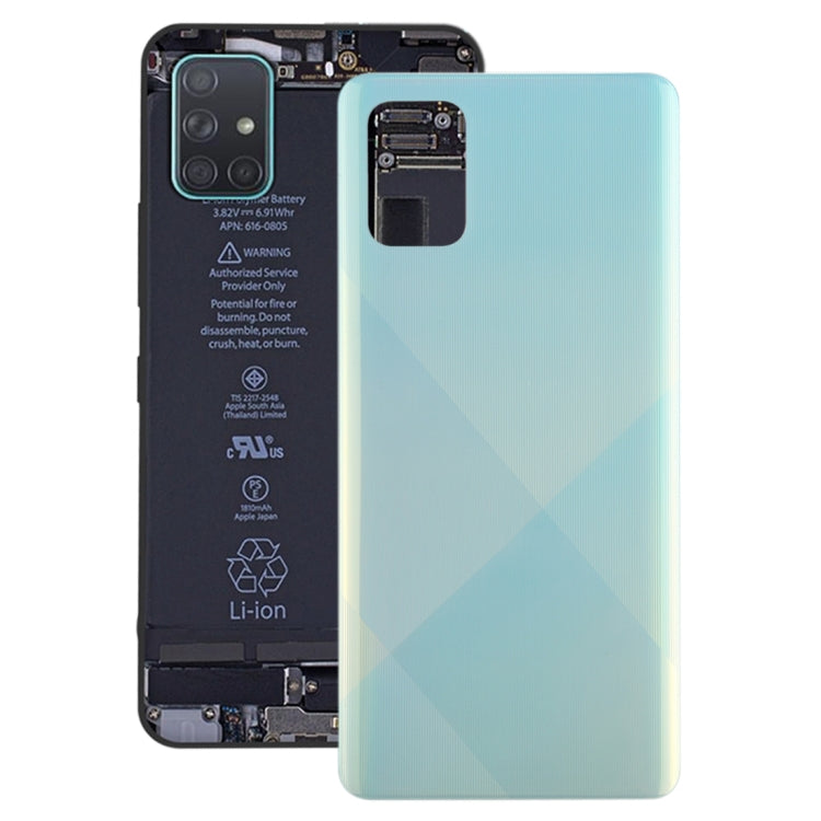 Original Blue Back Cover Replacement for Samsung Galaxy A71 - Compatible, Quality Checked, Professional Installation Recommended