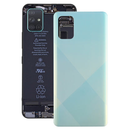 Original Blue Back Cover Replacement for Samsung Galaxy A71 - Compatible, Quality Checked, Professional Installation Recommended