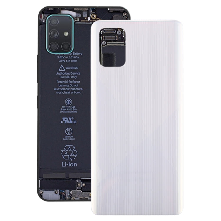 Original White Battery Back Cover for Samsung Galaxy A71 - Perfect Replacement, Professional Installation Recommended