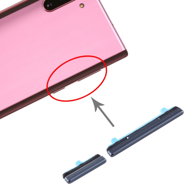 Black Power and Volume Control Button Replacement for Samsung Galaxy Note10 - Fully Compatible, Quality Checked