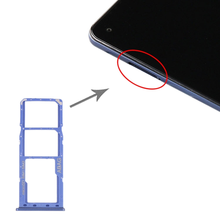 Samsung Galaxy A21s SIM Card Tray + Micro SD Card Tray (Blue) - Compatible Replacement Parts