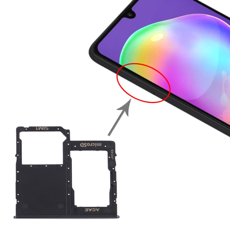 Samsung Galaxy A31 SIM & Micro SD Card Tray Replacement (Black) - Compatible & Quality Checked