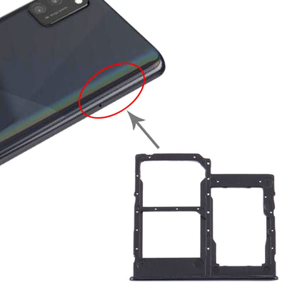 Black SIM Card Tray + Micro SD Card Tray for Samsung Galaxy A41 / A415 - Replacement Parts