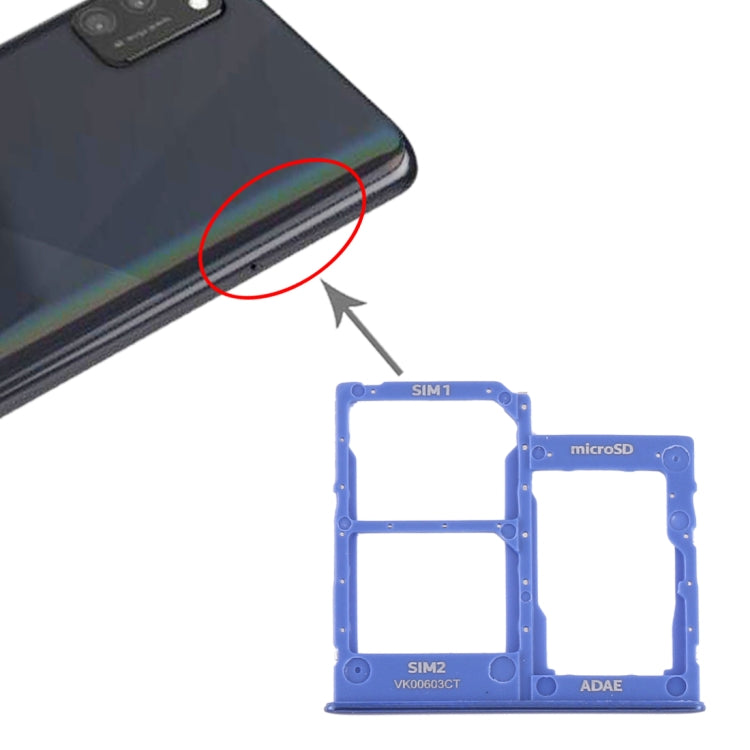 Samsung Galaxy A41 / A415 SIM Card Tray + Micro SD Card Tray (Blue) - Replacement Parts for Easy Installation
