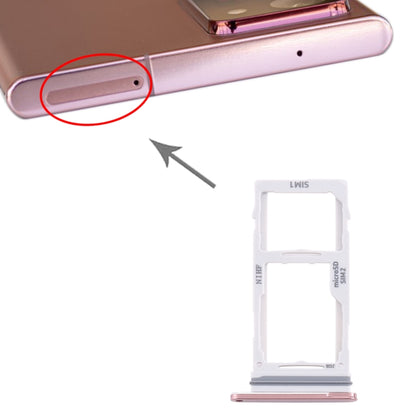 Samsung Galaxy Note20 Ultra SIM Card Tray + Micro SD Card Tray Replacement (Gold) - Compatible & Fully Functional
