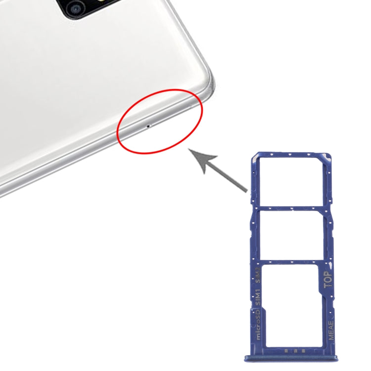Samsung Galaxy M51 SM-M515 SIM Card Tray + Micro SD Card Tray (Blue) - Replacement Parts for Perfect Fit