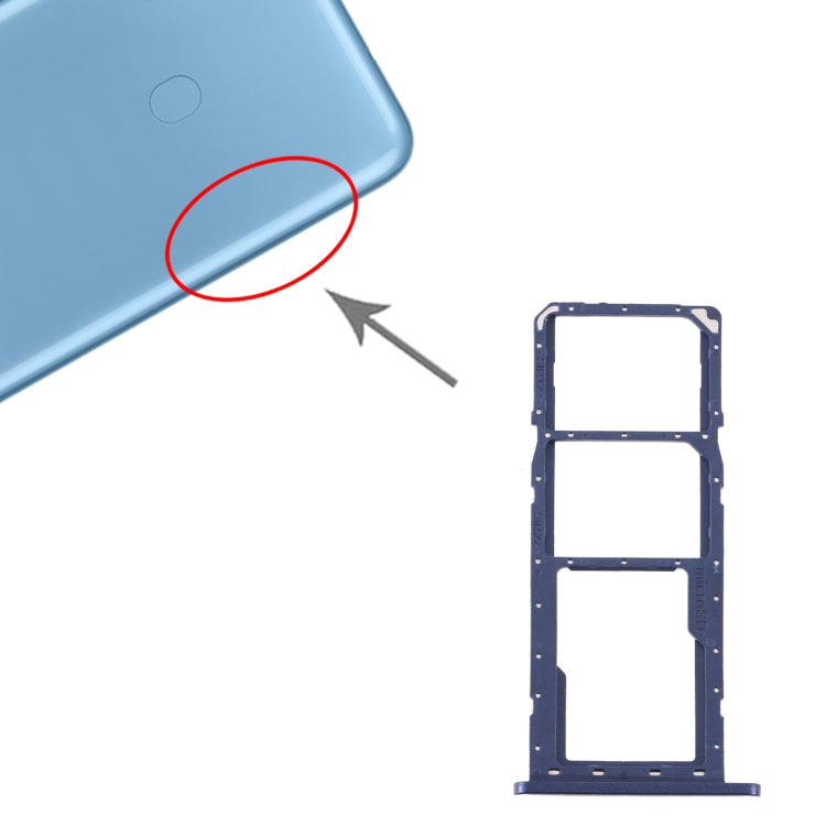 Samsung Galaxy A11 SM-A115 SIM Card Tray Set (Blue) - Includes SIM Card & Micro SD Card Tray Replacement