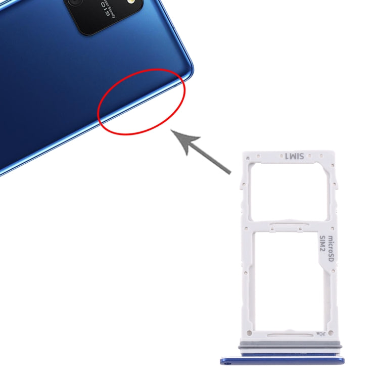 Samsung Galaxy S10 Lite SM-G770 SIM Card Tray + Micro SD Card Tray Replacement (Blue)