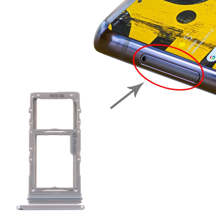 Samsung Galaxy Note 10 Lite SM-N770 Silver SIM Card Tray & Micro SD Card Tray Replacement