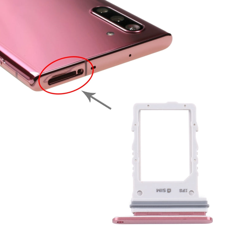 Pink SIM Card Tray for Samsung Galaxy Note10 5G - Replacement Part, Fully Compatible, Professional Installation Recommended