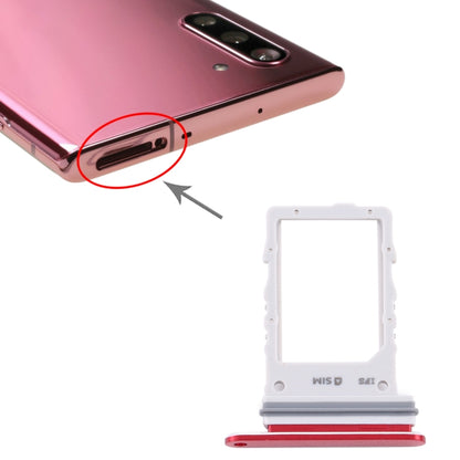 Red SIM Card Tray for Samsung Galaxy Note10 5G - Replacement Part, Fully Compatible, Professional Installation Recommended