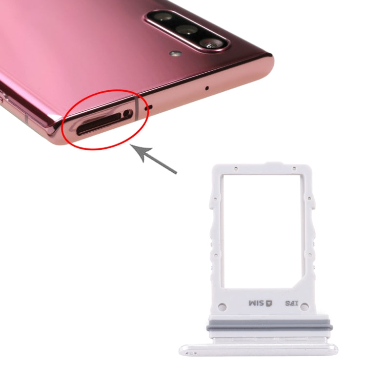 Samsung Galaxy Note10 5G SIM Card Tray Replacement (White) - Compatible & Fully Functional