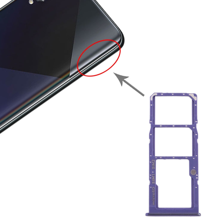 Samsung Galaxy A50s SM-A507 SIM Card Tray & Micro SD Card Tray Replacement (Purple)