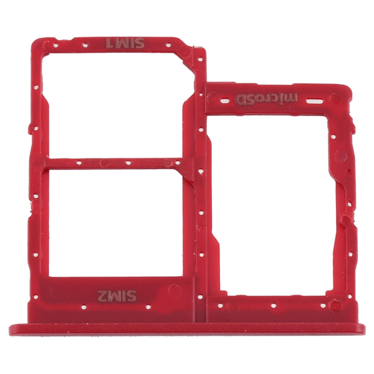 Samsung Galaxy A01 Core SM-A013 SIM Card Tray + Micro SD Card Tray Replacement (Red) - Compatible Parts