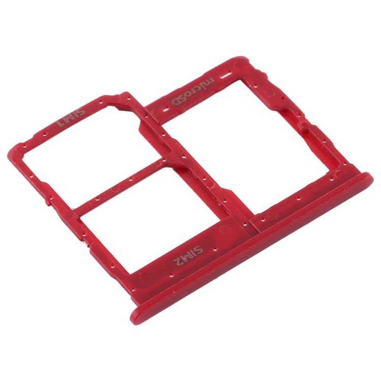 Samsung Galaxy A01 Core SM-A013 SIM Card Tray + Micro SD Card Tray Replacement (Red) - Compatible Parts