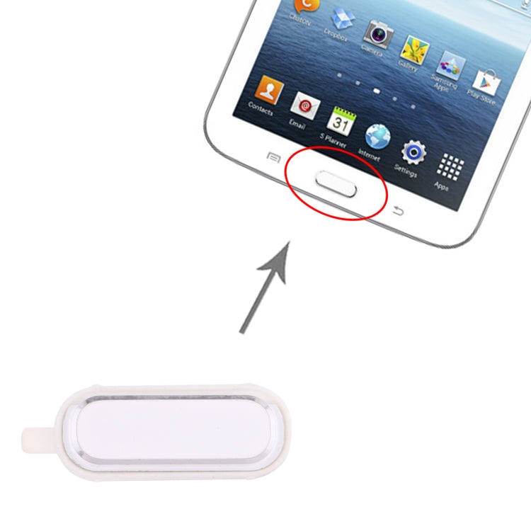 Replacement Home Key Button for Samsung Galaxy Tab 3 7.0 SM-T210/T211/T217 (White) - Compatible & Tested