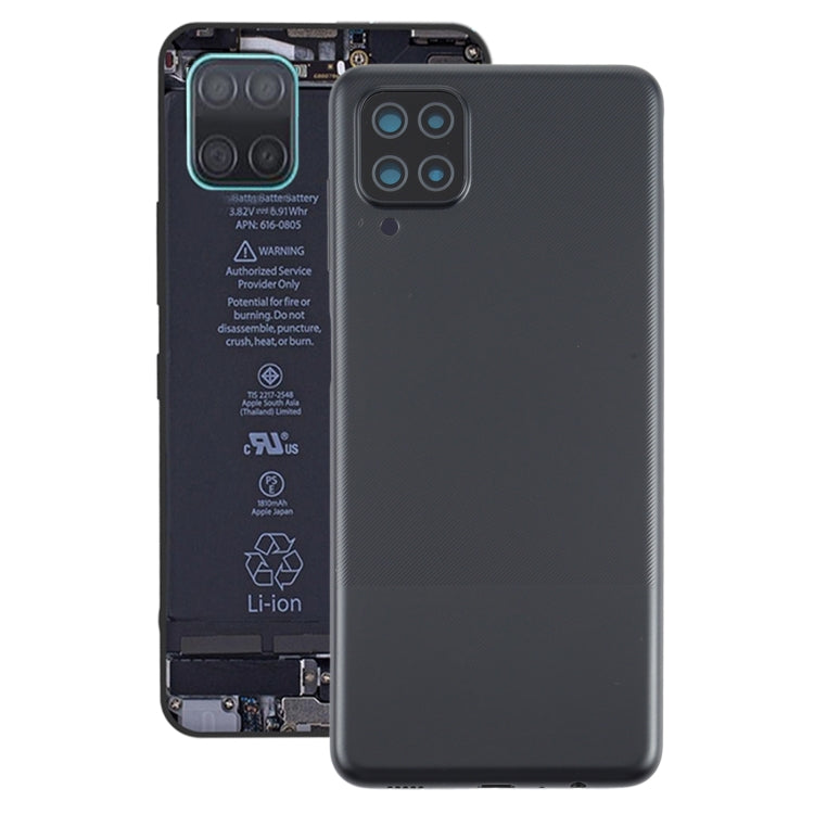 Samsung Galaxy A12 Black Battery Back Cover Replacement - Perfect Fit, Professional Installation Recommended