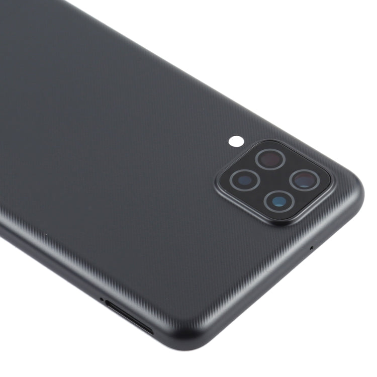 Samsung Galaxy A12 Black Battery Back Cover Replacement - Perfect Fit, Professional Installation Recommended