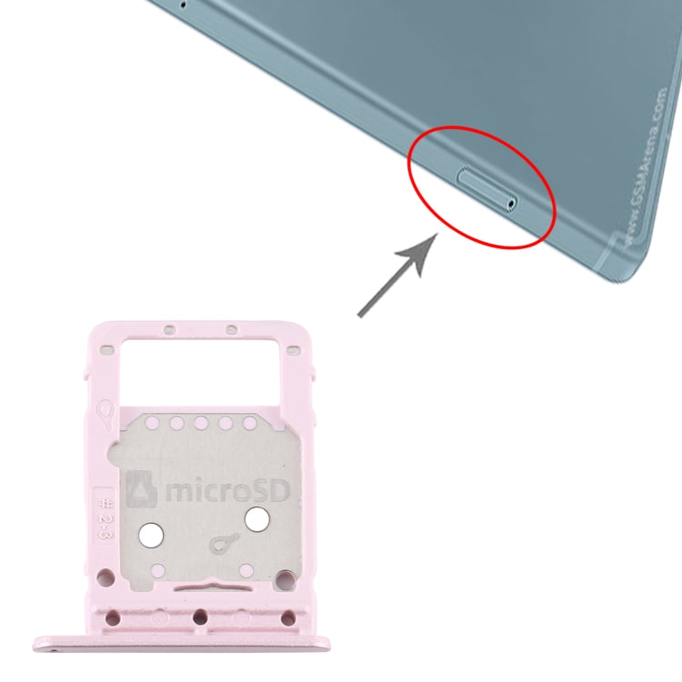 Samsung Galaxy Tab S6 Lite / SM-P615 SIM Card Tray & Micro SD Card Tray (Pink) - Replacement Part