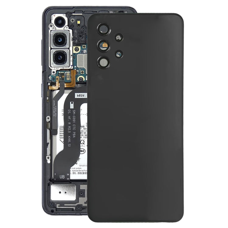 Samsung Galaxy A32 5G Black Battery Back Cover Replacement with Camera Lens Frame - Professional Installation Recommended